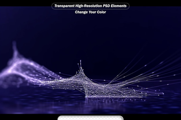 PSD 미래의 역동적인 회전 디지털 파동 추상적인 나노 기술 흐름
