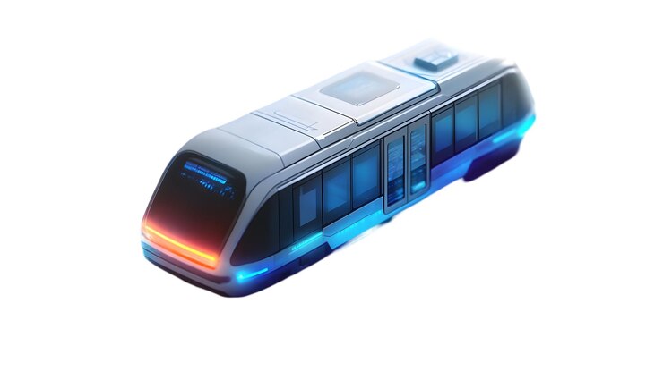 PSD futuristic electric train