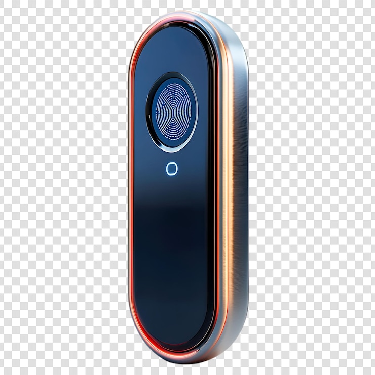 PSD futuristic fingerprint scanner modern technology biometric security device