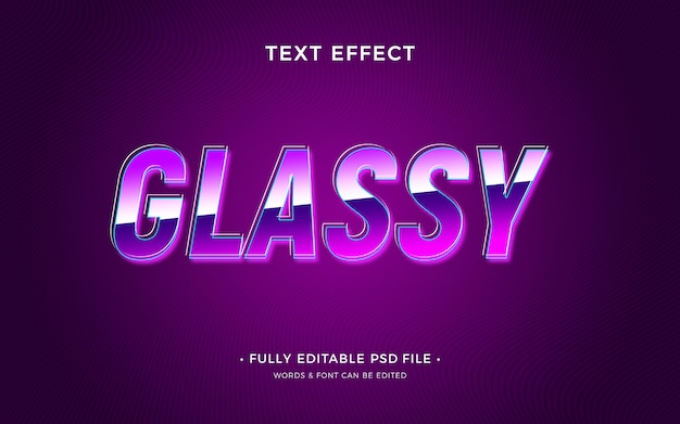 Futuristic glass text effect