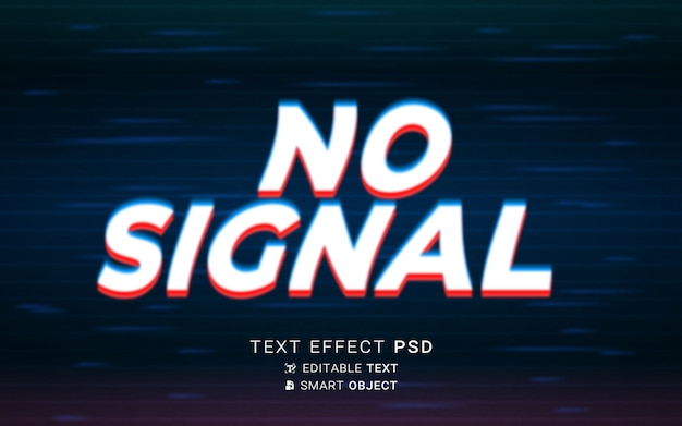 PSD futuristic glitch text effect