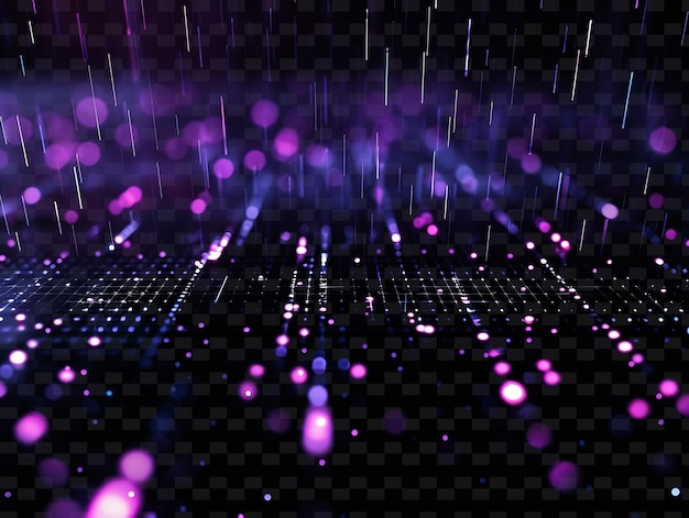 PSD Футуристическая светящаяся неоновая сетка дождя с светящимися линиями и blu png neon light effect y2k collection