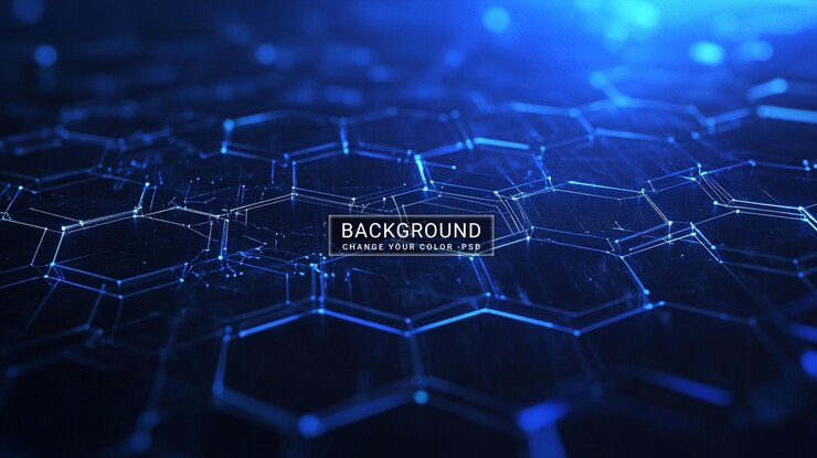 PSD futuristic hexagon background