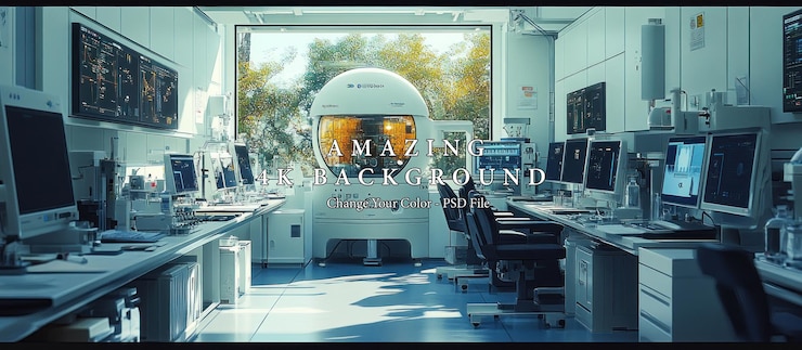 PSD futuristic laboratory interior