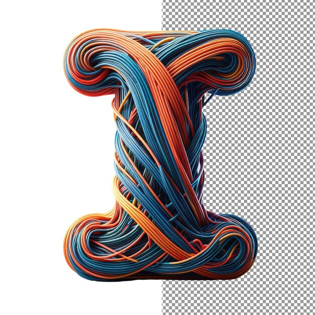 PSD futuristic letter forms 3d isolated alphabet