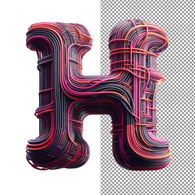 Futuristic letter forms 3d isolated alphabet