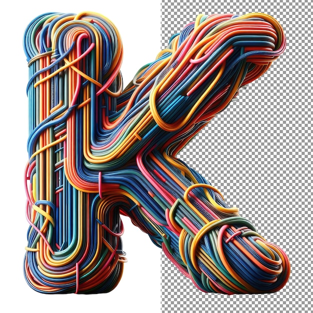 PSD futuristic letter forms 3d isolated alphabet