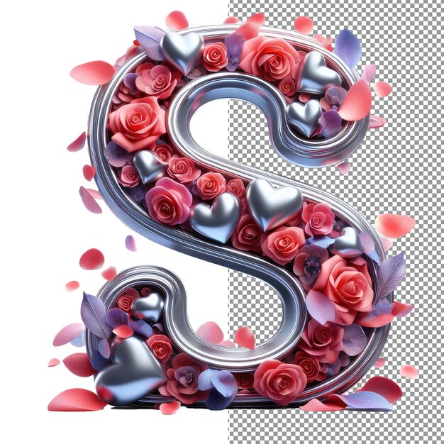 Futuristic letter forms 3d isolated alphabet