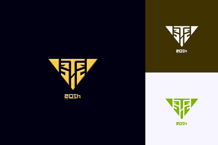 PSD futuristic logo with text 20th emblem logo with a sleek and vector abstract design collections