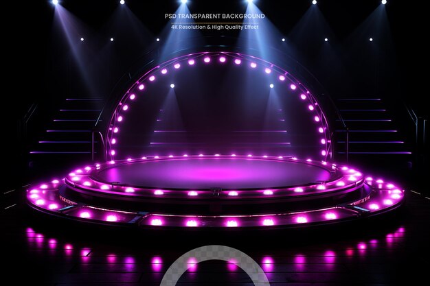 PSD futuristic and luxury empty stage center clean background