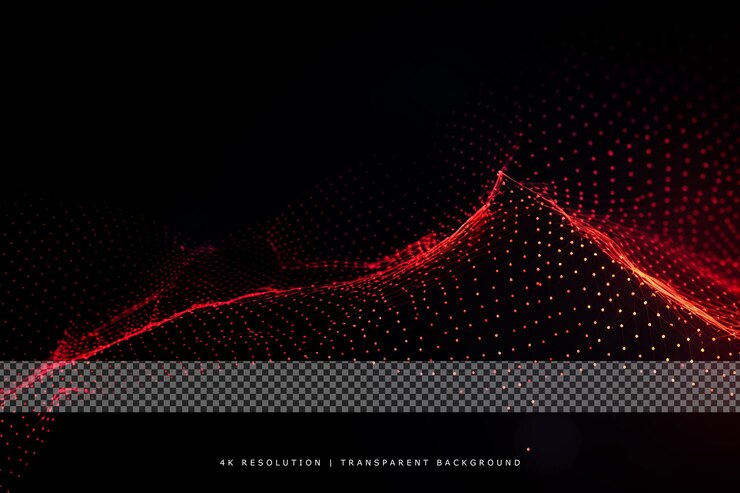 PSD futuristic network pattern in transparent background