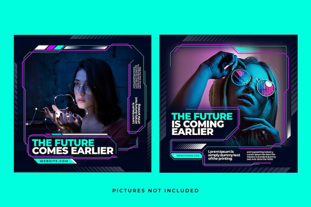 Futuristic Social Media Instagram Feed Template