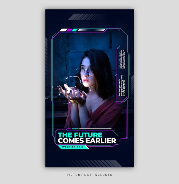 FUTURISTIC SOCIAL MEDIA INSTAGRAM STORIES TEMPLATE