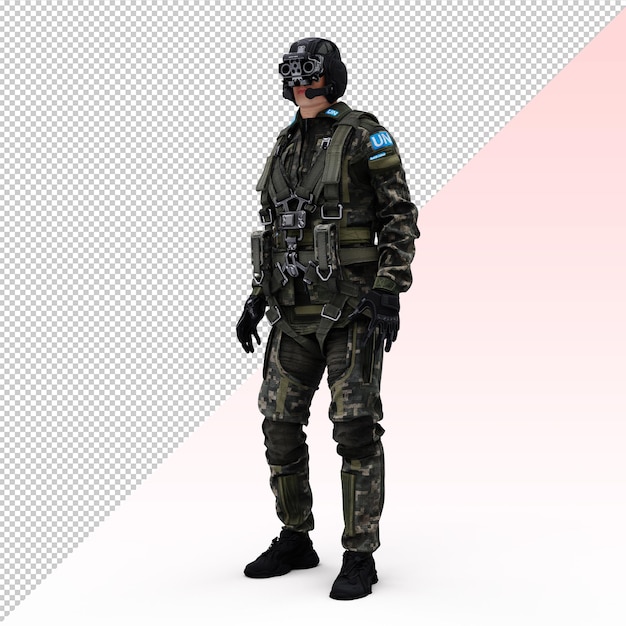 PSD futuristic soldier