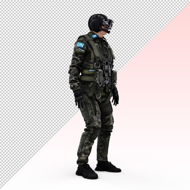 PSD futuristic soldier