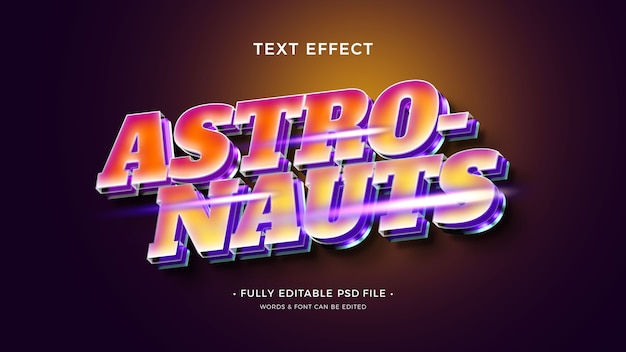 PSD futuristic space text effect