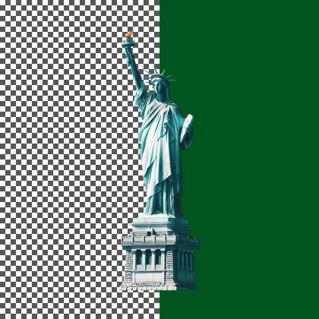 フューチュリスティックな自由の像 透明な背景のコンセプトアート png psd