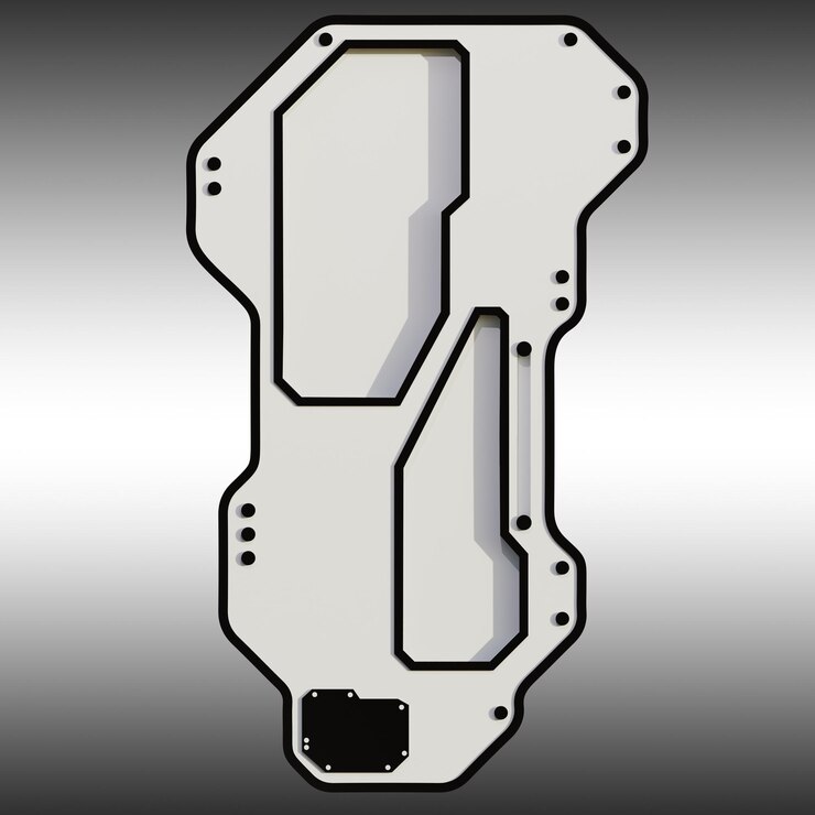 PSD futuristic tech panel or armor plate design