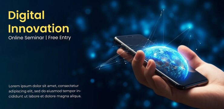 PSD futuristic technology design poster banner
