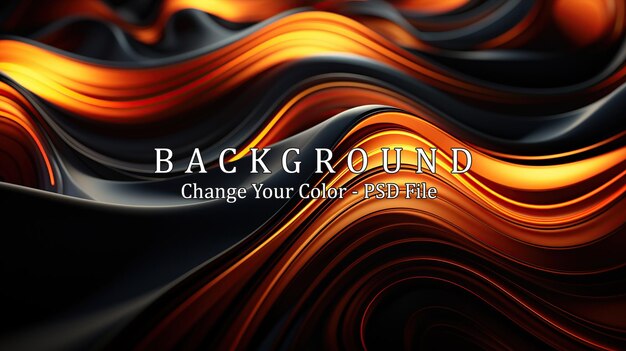 PSD futuristic technology wave background with glowing lines and bokeh