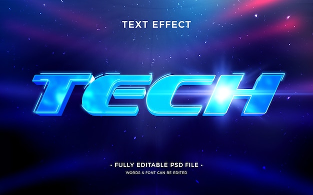 PSD futuristic text effect design