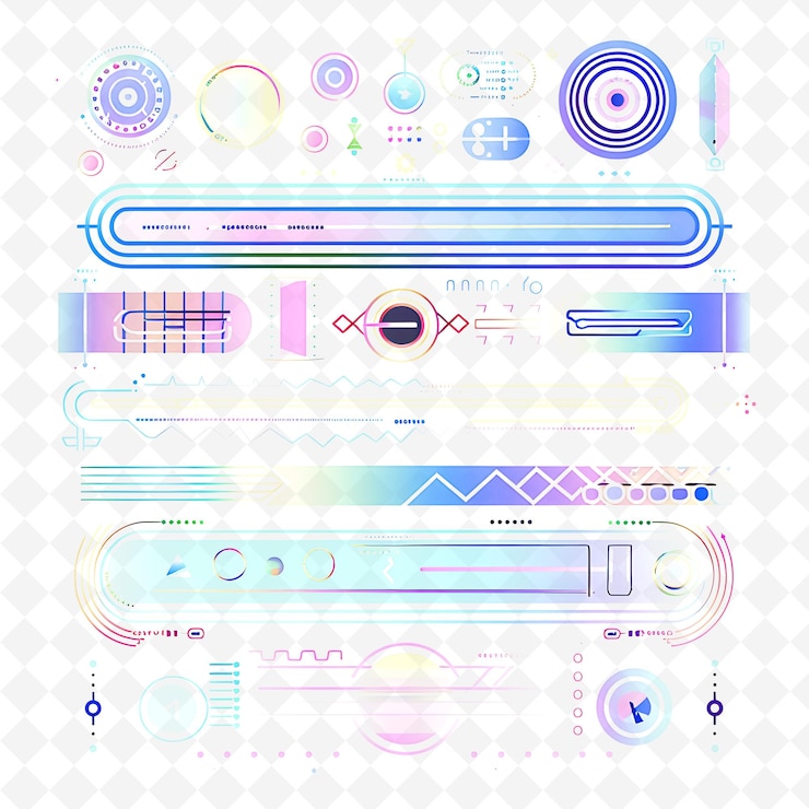 PSD futuristic tube adorned with neon lights and holographic sha png natural inspired flat borderline