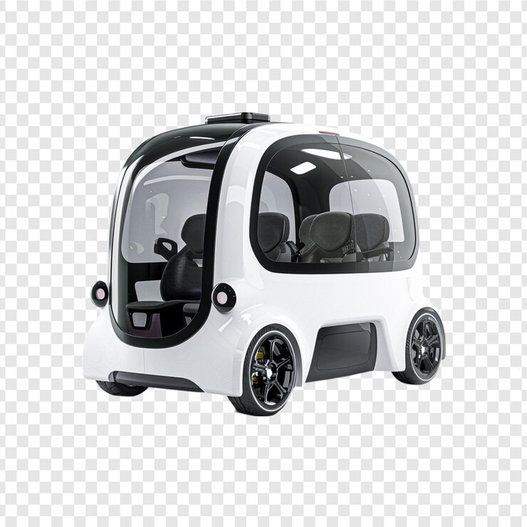 PSD futuristic vehicle car isolated on transparent background