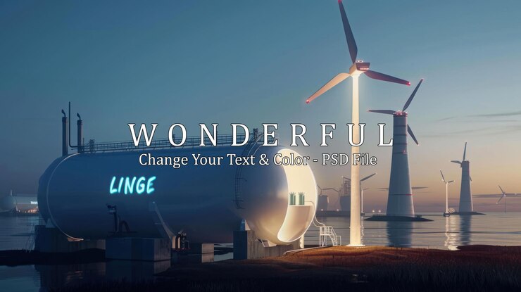 PSD futuristic wind turbine energy storage facility