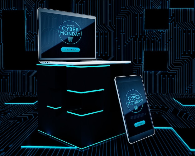 Futuristinen muotoilu Cyber Monday -myynnit