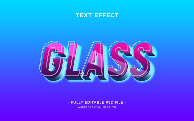 Futuristisch glas-teksteffect