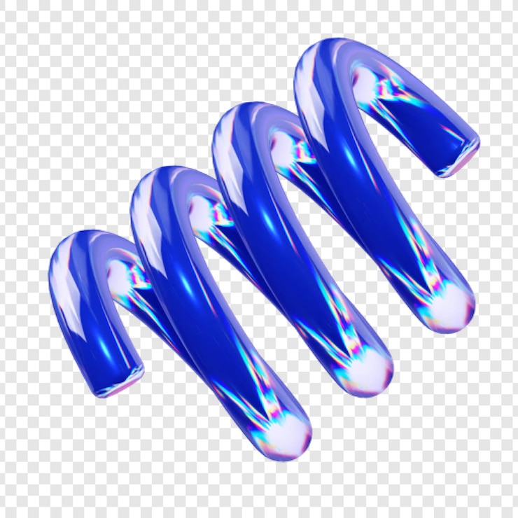 PSD futuristisch iridescent spiral object