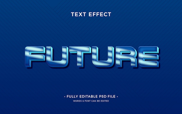 PSD futuristisch tekstlettertype