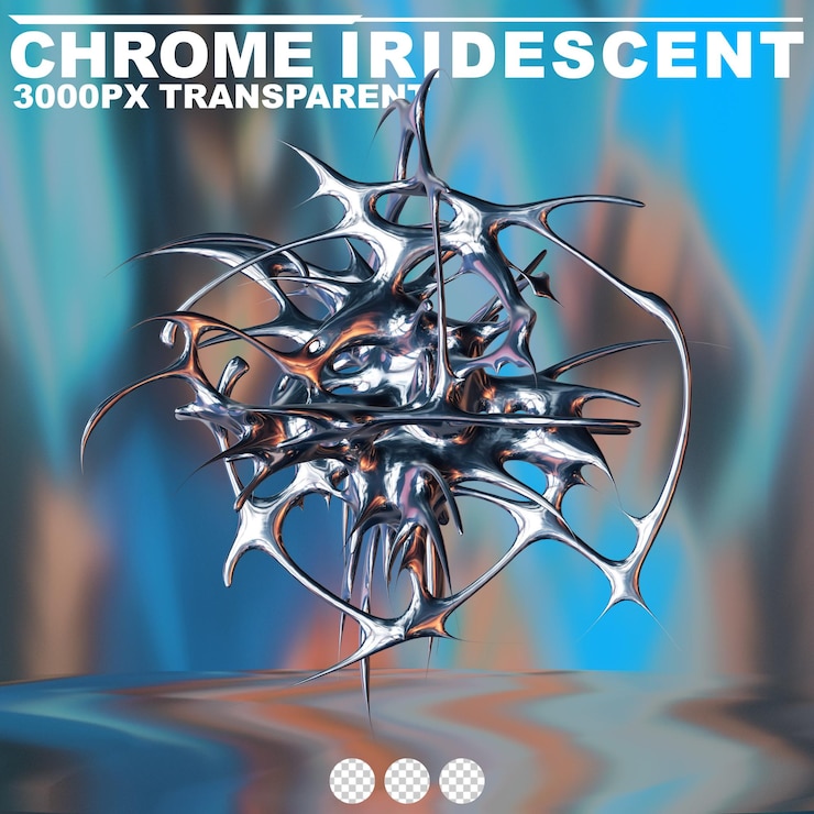 PSD futuristische chroom vloeistof abstracte metallische vorm 3d render