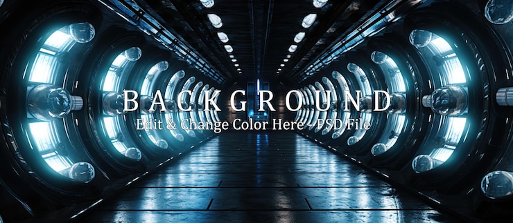 PSD futuristische scifi corridor