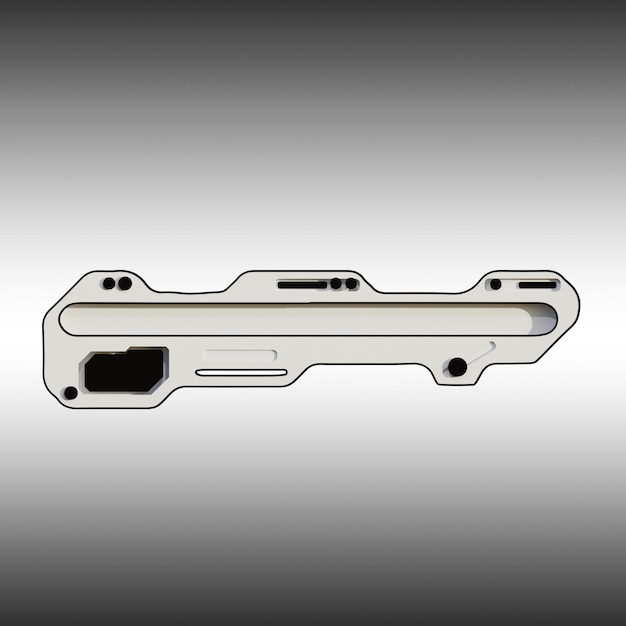 Futuristische techcomponent-render