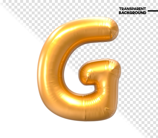 PSD g font gold 3d-rendering