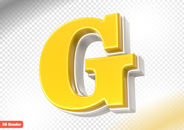 G font gold 3d-рендеринг