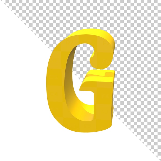 PSD g letter 3d-rendering pictogram