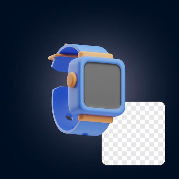 PSD gadget smartwatch 3d icon illustration