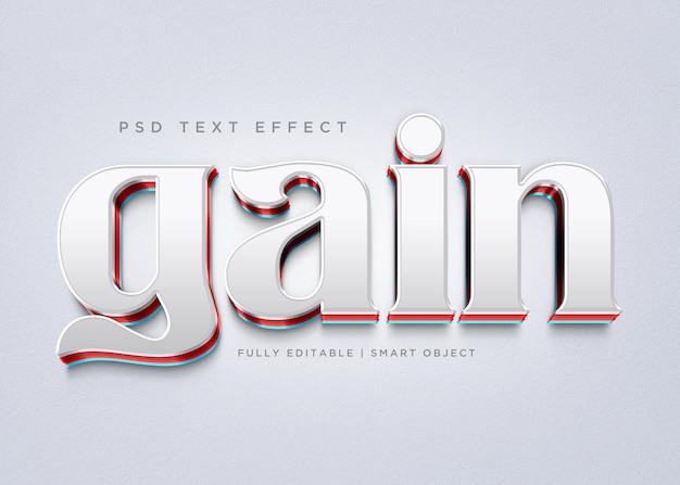 PSD gain 3d style text effect