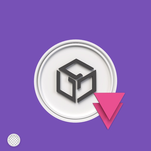 Gala kryptowaluty spada ilustracja renderowania 3d