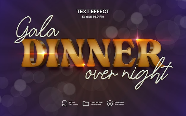 PSD gala  text effect