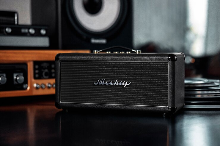 PSD galactic cobalt shimmer speaker mockup
