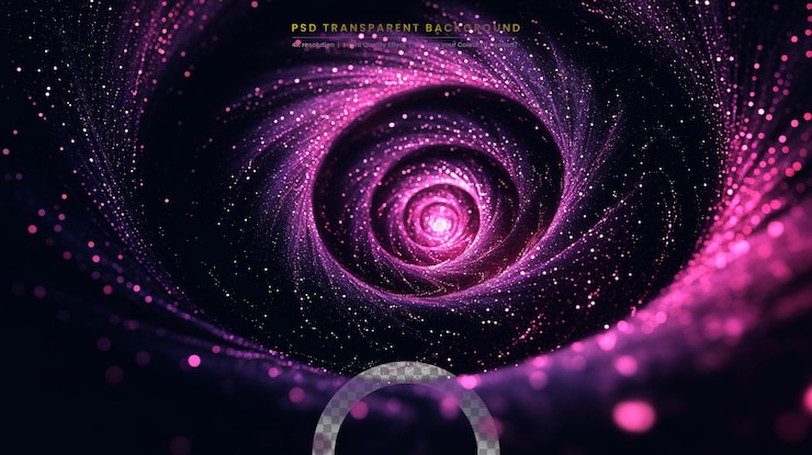 PSD galaxies in space space many light years far from the earth