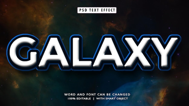 Galaxy 3D Editable Text Style Effect