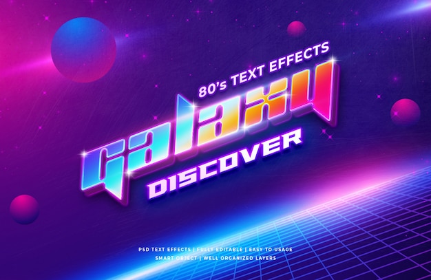 Galaxy 3d text style effect