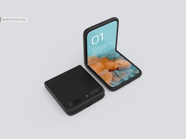 Mockup mobile galaxy flip