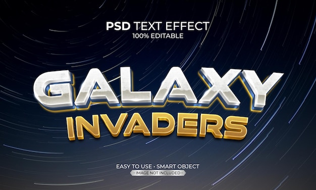 Galaxy invaders tekst effect