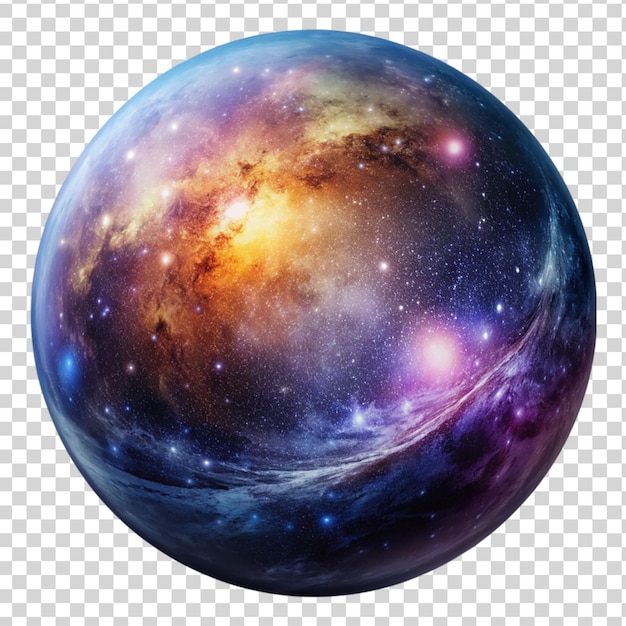 Galaxy planet isolated on transparent background