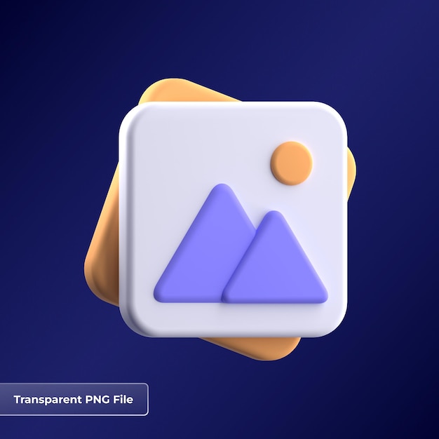 Gallery 3d icon illustration